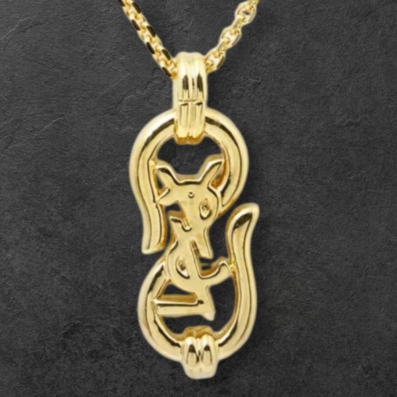 Yves Saint Laurent Jewelry - Yves Saint Laurent YSL Gold Pendant Necklace